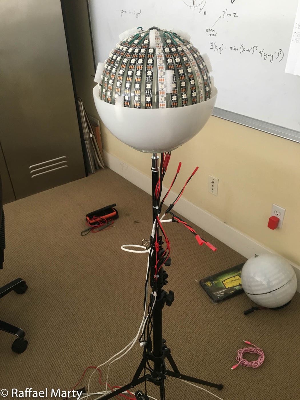 Orb assembly in progress