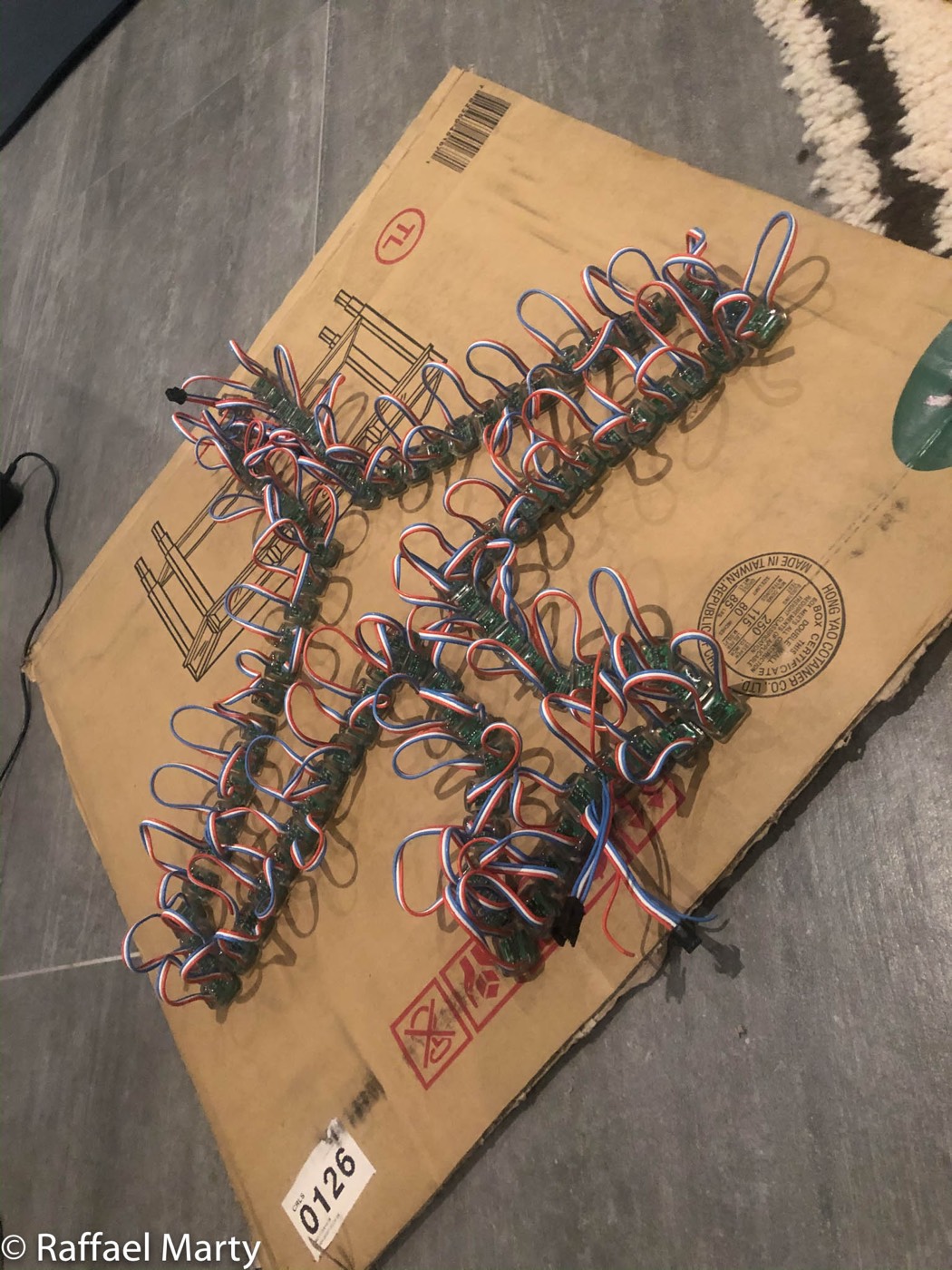 Airplane sign build in progress